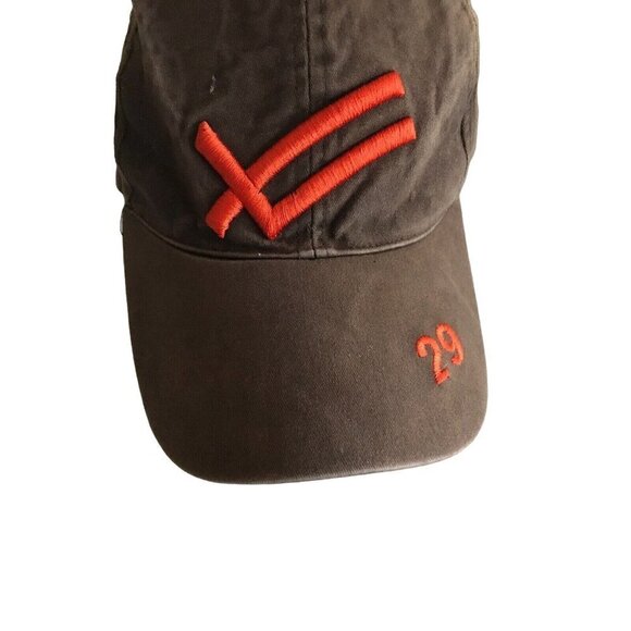 William Rast Brown Orange Racing 29 Team Hat Ball Cap One Size - Picture 3 of 7